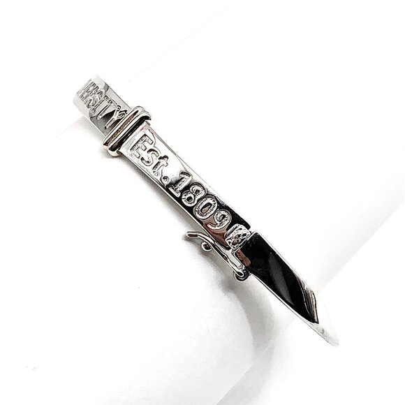 Ohio Miami University Oval Style Sterling Silver Hinged Bangle Bracelet - Picture 2 of 9